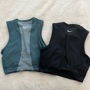 Nike Pro Dri-FIT, Women's Cropped Tanks, both size Small, Teal & Black